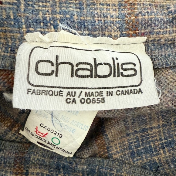 The Perfect Vintage 70s A-line midi skirt in soft wool tweed plaid - Picture 7 of 8